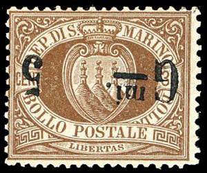 1892 - 5 cent. su 30 cent, soprastampa ... 