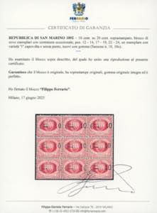 1892 - 10 cent. su 20 cent. ... 