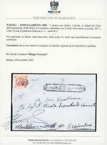 1858 - 2 grana rosa chiaro, I ... 