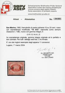 1892 - 10 cent. su 20 cent., ... 