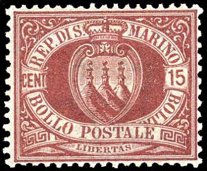 1894 - 15 cent. Stemma (15), ben centrato, ... 