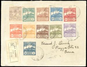 1907 - Vedute, undici valori ... 