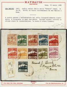 1907 - Vedute, undici valori ... 