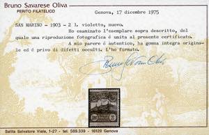 1903 - 2 lire violetto vivo scuro ... 