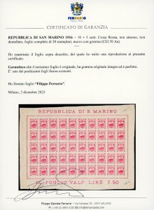 1916 - 10 + 5 cent. Croce Rossa, ... 