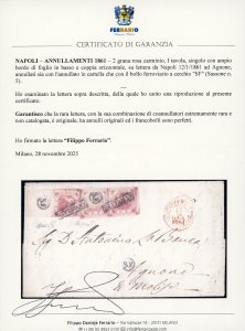 1861 - 2 grana rosa carminio , I ... 