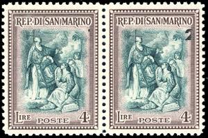 1947 - 1 + 4 lire e 2 + 4 lire Alberoniana ... 