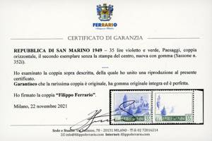 1949 - 35 lire Paesaggi, coppia ... 