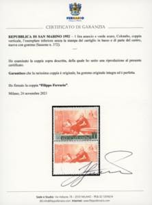 1952 - 1 lira Colombo (372i,nota), ... 