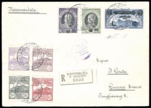 1942 - 10 lire Zeppelin, soprastampato, con ... 