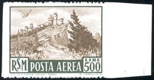 1951 - 500 lire Veduta, non dentellato ... 