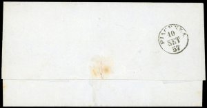 1857 - 15 cent. rosa (3), angolo ... 