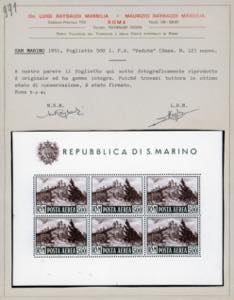 1951 - 500 lire Veduta, foglietto ... 