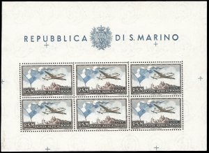 1951 - 1.000 lire Bandierone, foglietto ... 