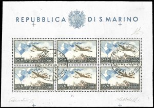 1951 - 1.000 lire Bandierone, foglietto ... 