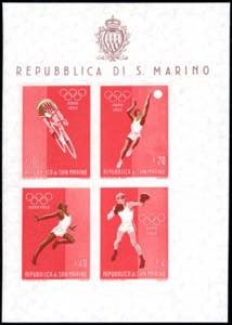 1960 - Olimpiadi di Roma, foglietto (20f), ... 