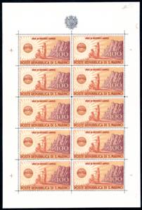 1946 - 100 lire UNRRA, minifoglio (6), ... 