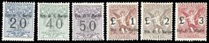1924 - Soprastampati, serie completa (1/6), ... 