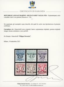 1924 - Soprastampati, serie ... 