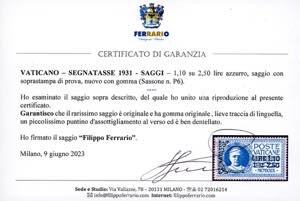 1931 - 1,10 su 2,50 lire azzurro, ... 