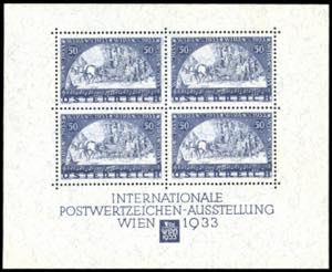 AUSTRIA FOGLIETTI 1933 - 50 + 50 g. WIPA, ... 
