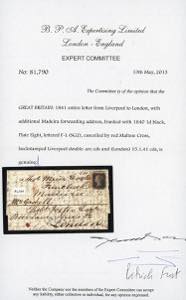 GRAN BRETAGNA 1841 - 1 p. nero ... 