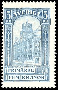 SVEZIA 1903 - 5 k. Palazzo delle Poste (54), ... 