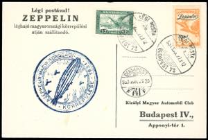 UNGHERIA POSTA AEREA 1931 - 1 p. Zeppelin, ... 