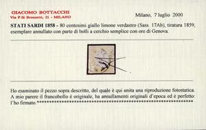 SARDEGNA 1858/1863  - Avanzata ... 