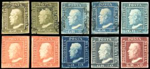 SICILIA 1859 - Dieci esemplari ... 