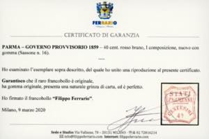 1859 - 40 cent. rosso bruno, I ... 