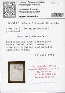 SVIZZERA 1854/1862 - Cinque ... 