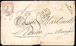 INCOMING MAIL PERU 1866 - 1 dinero rosso ... 