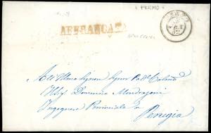 1852 - Lettera con porto pagato datata ... 