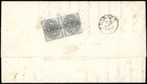 1854 - 1/2 baj grigio (1), coppia verticale ... 