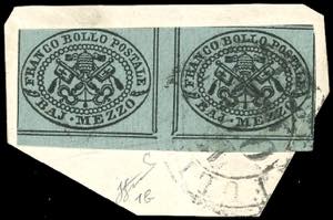 1852 - 1/2 baj grigio verdastro (1b), coppia ... 