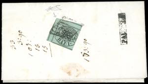 1857 - 1 baj verde grigiastro (2), esemplare ... 