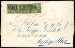 1855 - 2 baj verde giallastro, stampa con ... 
