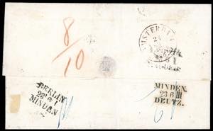 1853 - 6 baj grigio (7a), striscia ... 