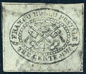 1867 - 3 cent. grigio (15), usato, ... 