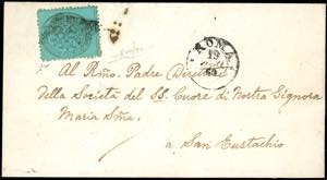 1869 - 5 cent. azzurro verdastro (25b), ... 