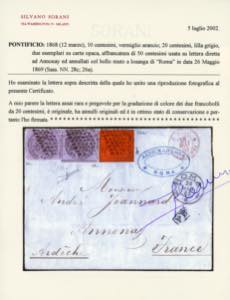 1869 - 20  cent. lilla grigio, due ... 