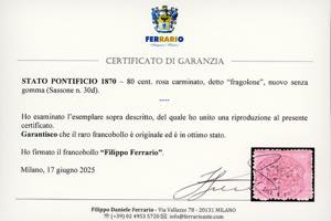 1870 - 80 cent. rosa carminato ... 