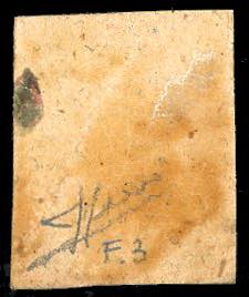 1855 - 5 baj rosa, falso per posta ... 