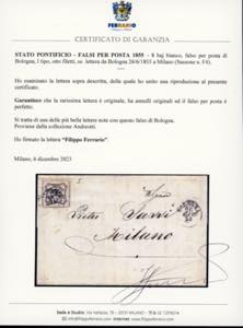 1855 - 8 baj bianco, falso per ... 