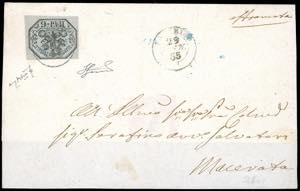 CAMERINO, 2C in azzurro annullatore + in ... 