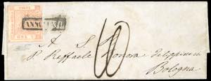 INCOMING MAIL NAPOLI 1859 - 5 grana rosa ... 