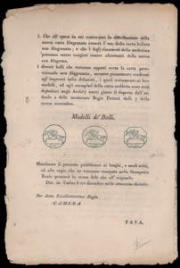 1818 - Manifesto camerale del 3/12/1818 in ... 