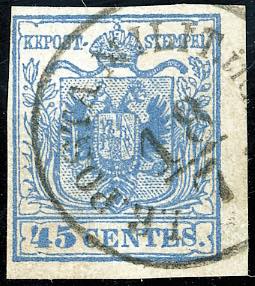 1854 - I.R. POSTA MILIT. IN I, punti 13 - 45 ... 