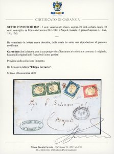 1857 - 5 cent. verde mirto chiaro, ... 